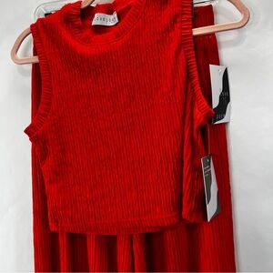 Love Pose Red Wide Leg Jumpsuit